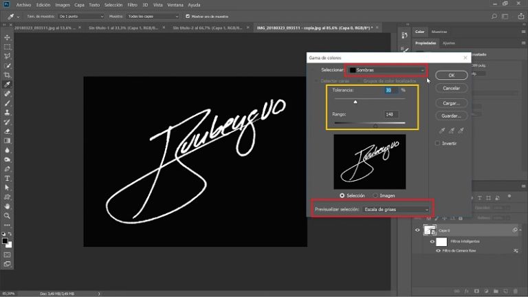 DIGITALIZA una FIRMA con PHOTOSHOP en 10 minutos | RBG Escuela